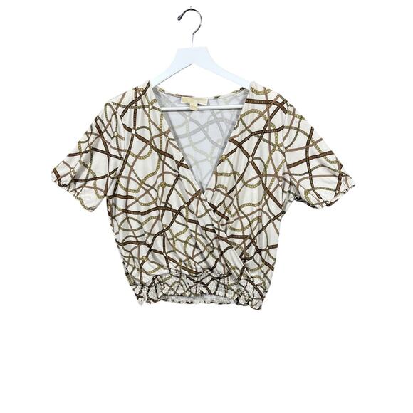 Michael Kors Tops - WOMEN'S MICHAEL‎ KORS ELASTIC WAIST CHAIN LINK TOP SIZE XL MSRP $88.00